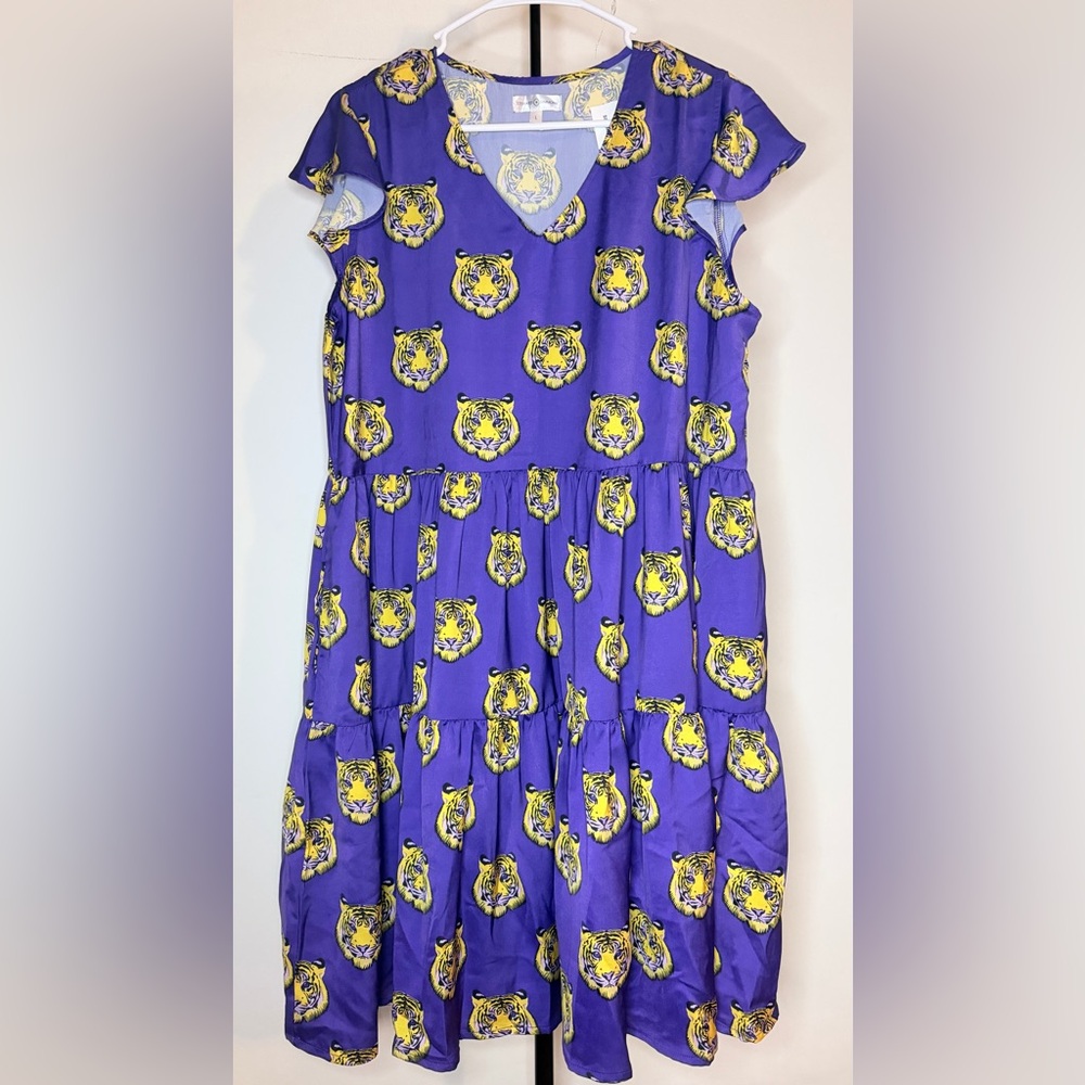 LSU Purple Tiger Print Dress